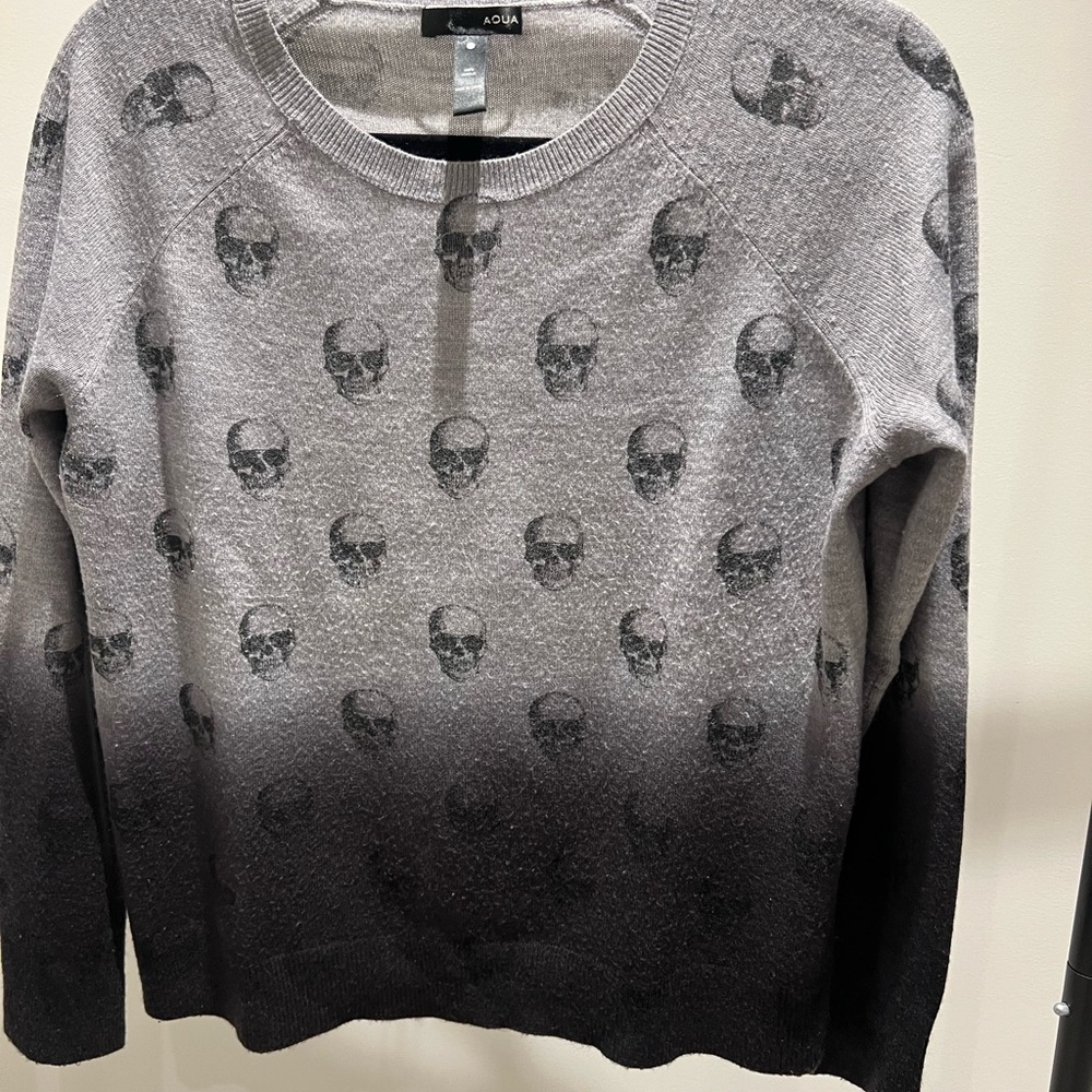 Aqua Gray Knit Sweater